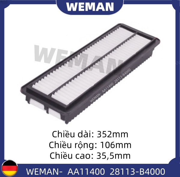 WEMAN Lọc gió AA11400 HYU*DAI/KI-A i10