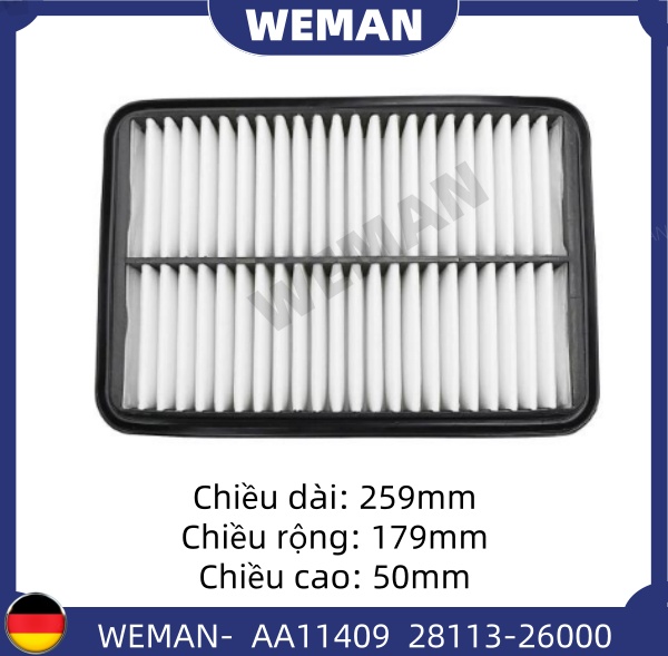 WEMAN Lọc gió AA11409 HYU*DAI/KI-A Santafe