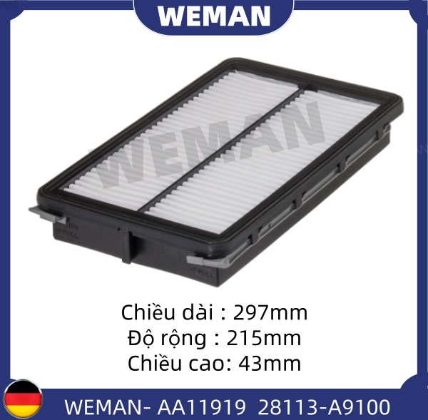 WEMAN Lọc gió AA11919 HYU*DAI/KI-A Sedona Santafe