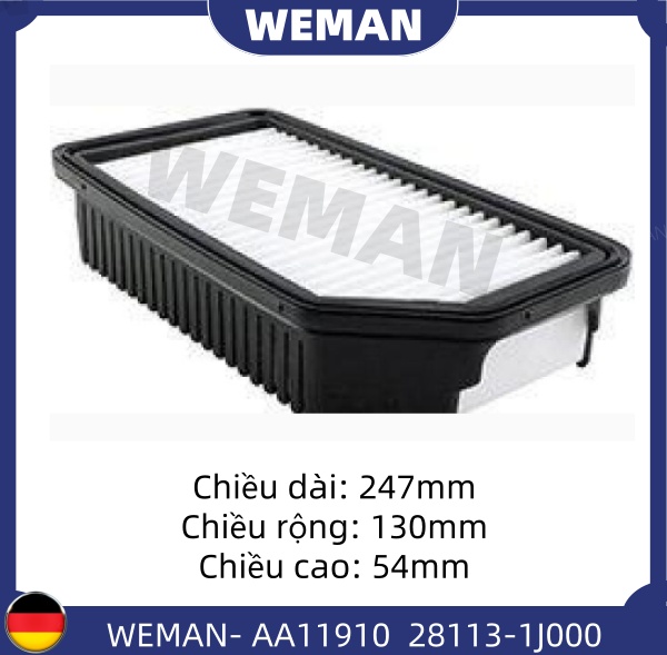 WEMAN Lọc gió AA11910 HYU*DAI/KI-A I20