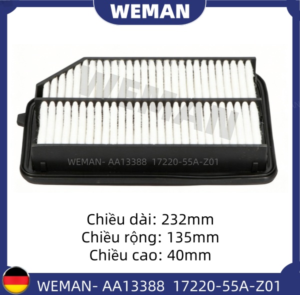 WEMAN Lọc gió AA13388 Ho*da CITY JAZZ