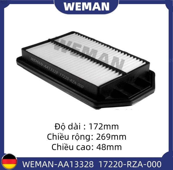 WEMAN Lọc gió AA13328 Ho*da CRV OEM 17220-RZA-000 WEMAN Lọc gió AA13328 Ho*da CRV