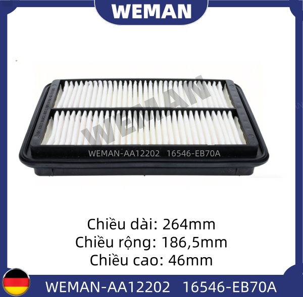 WEMAN Lọc gió AA12202 Nis*an NAVARA