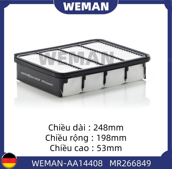 WEMAN Lọc gió AA14408 For-d Everest Ranger