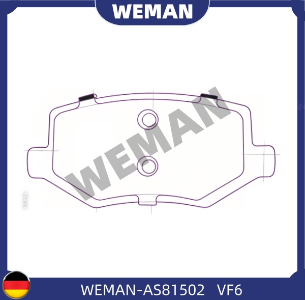 WEMAN Má phanh AS81502 OEM AH1127 WEMAN Má phanh AS81502