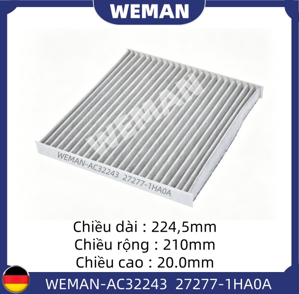 WEMAN Lọc gió điều hòa AC32243 Nissan sunny