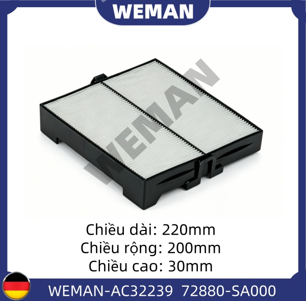 WEMAN Lọc gió điều hòa AC32239 Forester OEM 72880-SA000 WEMAN Lọc gió điều hòa AC32239 Forester