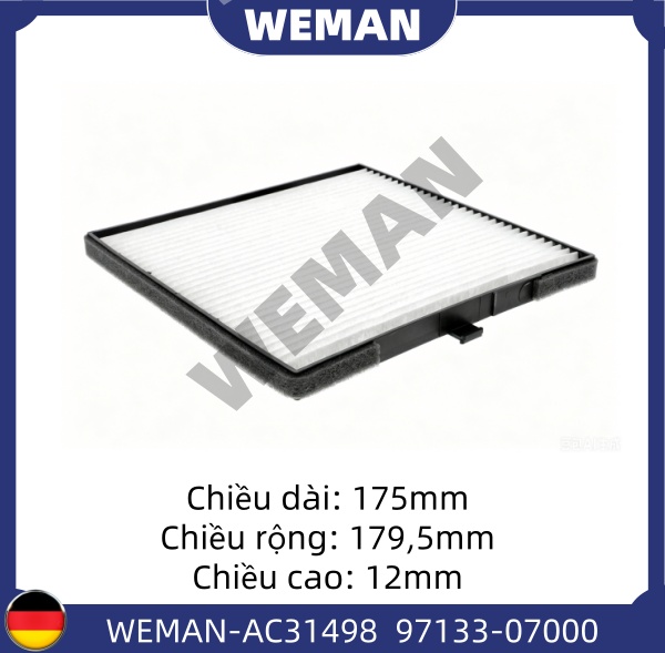 WEMAN Lọc gió điều hòa AC31498 i10 Picanto/Morning
