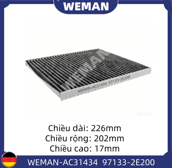 WEMAN Lọc gió điều hòa AC31434 FORTE Elantra CARENS Rio