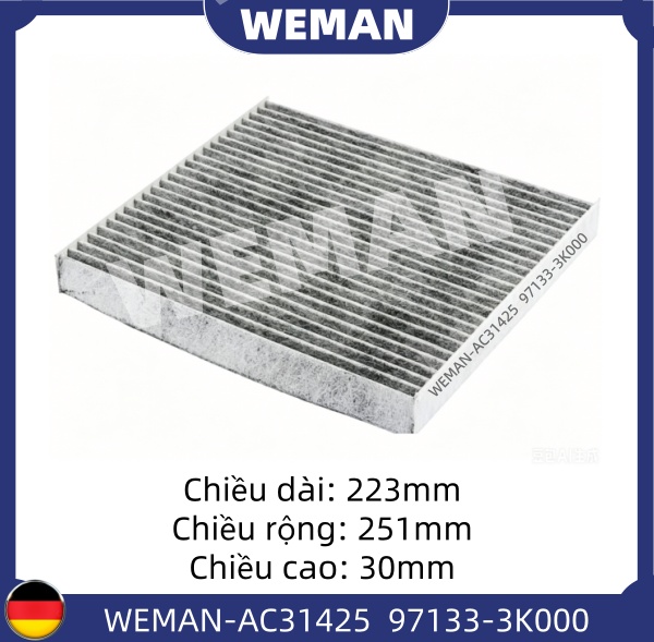 WEMAN Lọc gió điều hòa AC31425 Optima Santafe