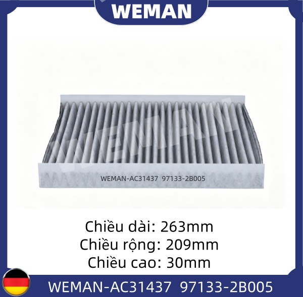 WEMAN Lọc gió điều hòa AC31437 Santafe