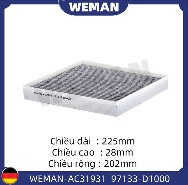 WEMAN Lọc gió điều hòa AC31931 Optima KONA Accetn Accent