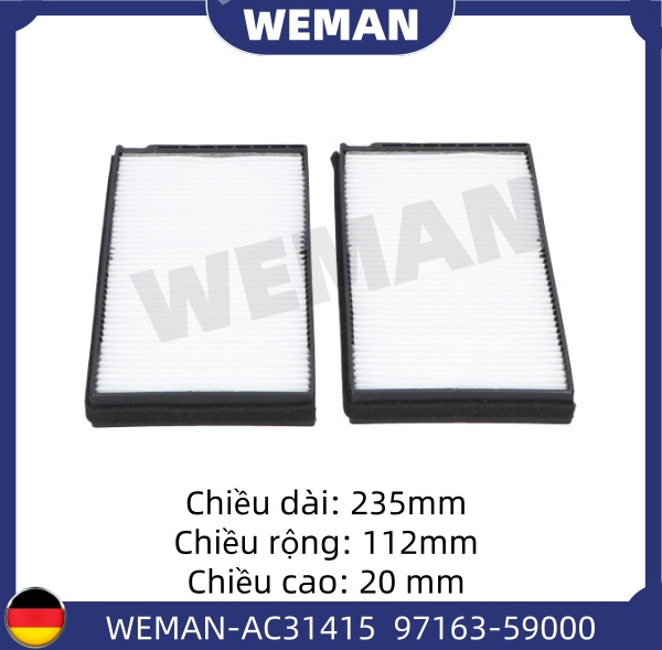 WEMAN Lọc gió điều hòa AC31415 SOLATI