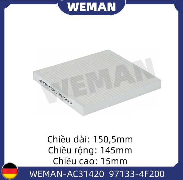 WEMAN Lọc gió điều hòa AC31420 Porter