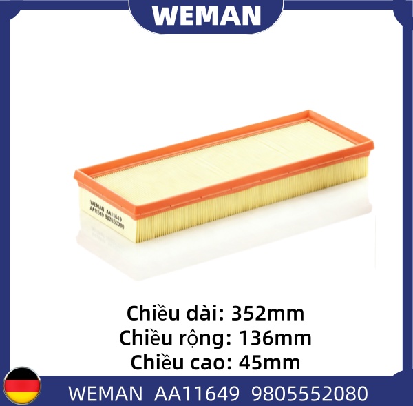 WEMAN Lọc gió AA11649 Peu*eot 2008 208 3008 308