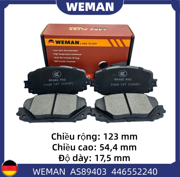 WEMAN Má phanh AS89403 Toy*ta Vios Yaris