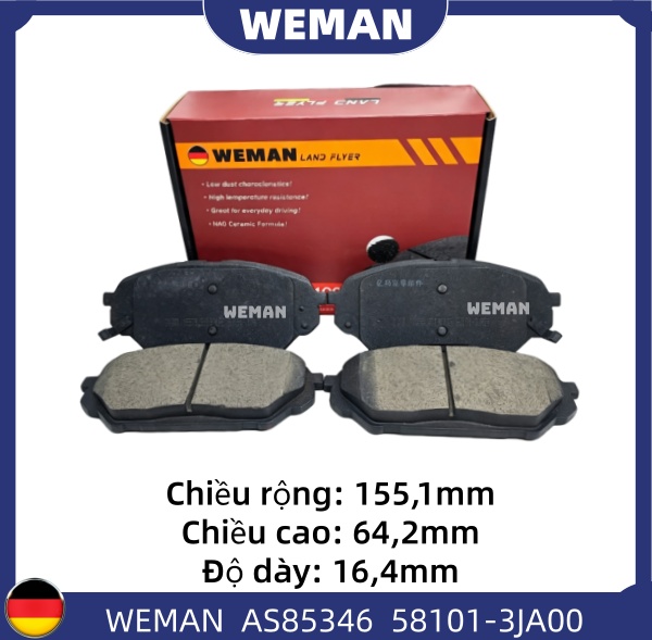 WEMAN Má phanh AS85346 HYU*DAI/KI-A Veracruz
