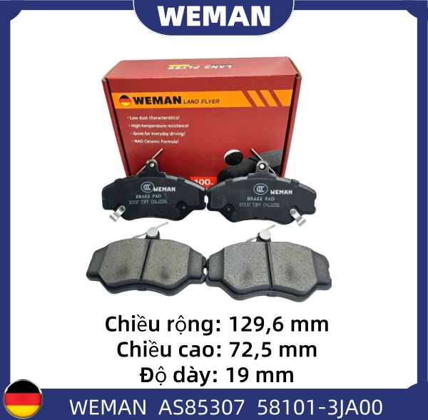 WEMAN Má phanh AS85307 HYU*DAI/KI-A Porter