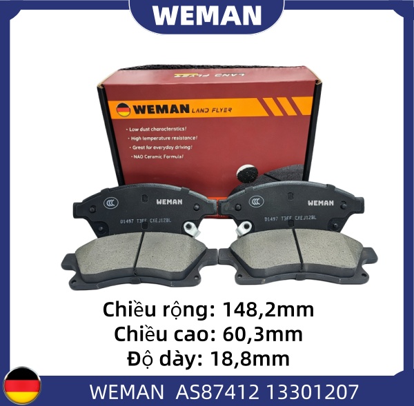 WEMAN Má phanh AS87412 Chev*olet/DAE*OO CRUZE