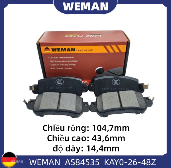 WEMAN Má phanh AS84535 Ma*da Mazda 2 CX-5