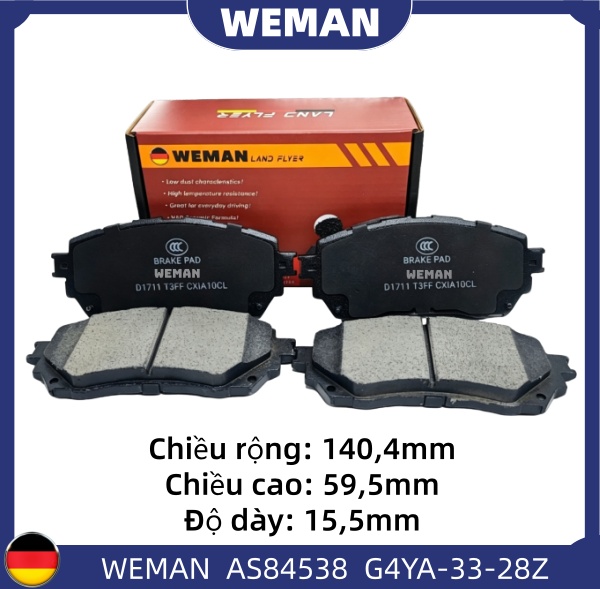WEMAN Má phanh AS84538 Ma*da Mazda 6