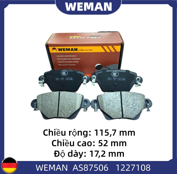 WEMAN Má phanh AS87506 For-d MONDEO