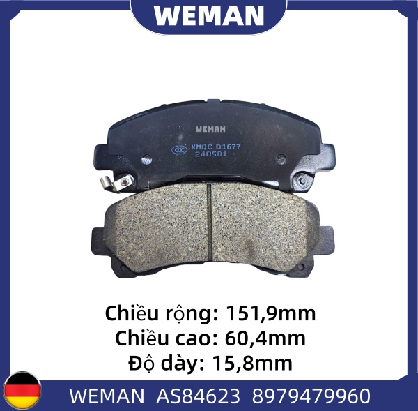 WEMAN Má phanh AS84623 Is*zu D-Max MU-X Trailblazer Colorado OEM 94770229 WEMAN Má phanh AS84623 Is*zu D-Max MU-X Trailblazer Colorado