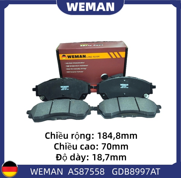 WEMAN Má phanh AS87558 For-d Everest