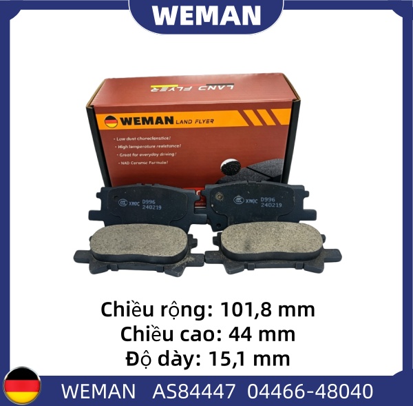 WEMAN Má phanh AS84447 Toy*ta Highlander RX