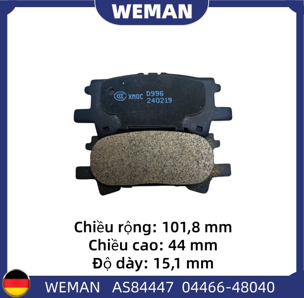 WEMAN Má phanh AS84447 Toy*ta Highlander RX