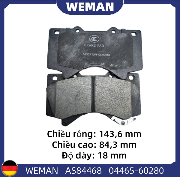 WEMAN Má phanh AS84468 Toy*ta Land Cruiser