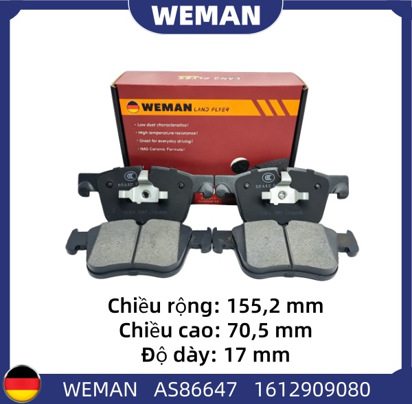 WEMAN Má phanh AS86647 Peu*eot 3008